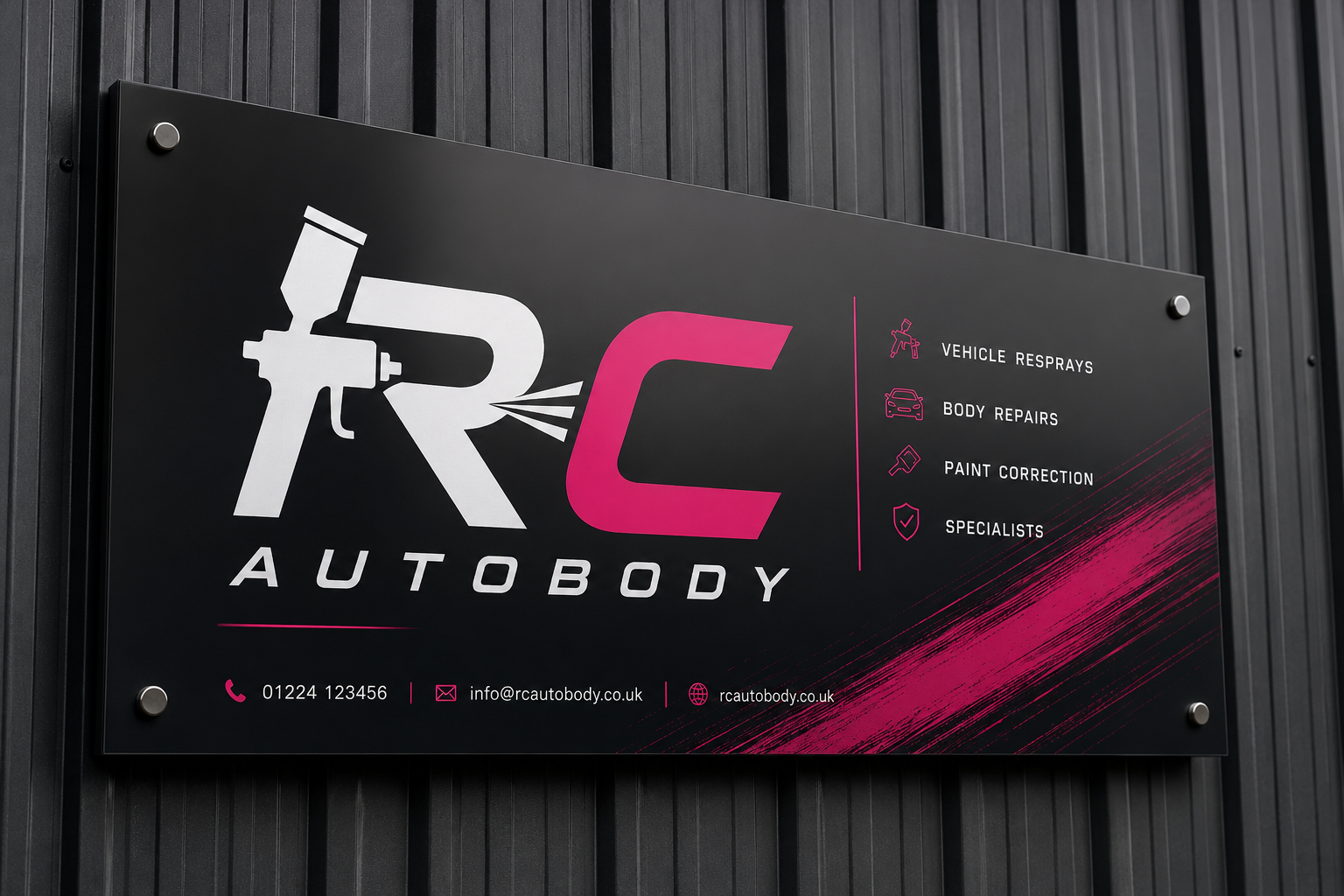 Workshop frontage sign